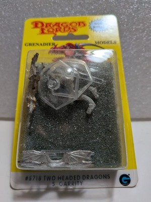 Two-Headed Dragons 5718 Grenadier Dragon Lords Metal Miniature D&D 1993