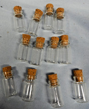 12 Pcs Glass Bottles With Cork Stoppers Mini Vials Tiny Glass Jars For Crafts