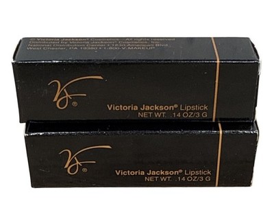 Pack of 2 Victoria Jackson Lipstick JAMAICAN JAVA PEACH Vintage 90 s NOS NIB
