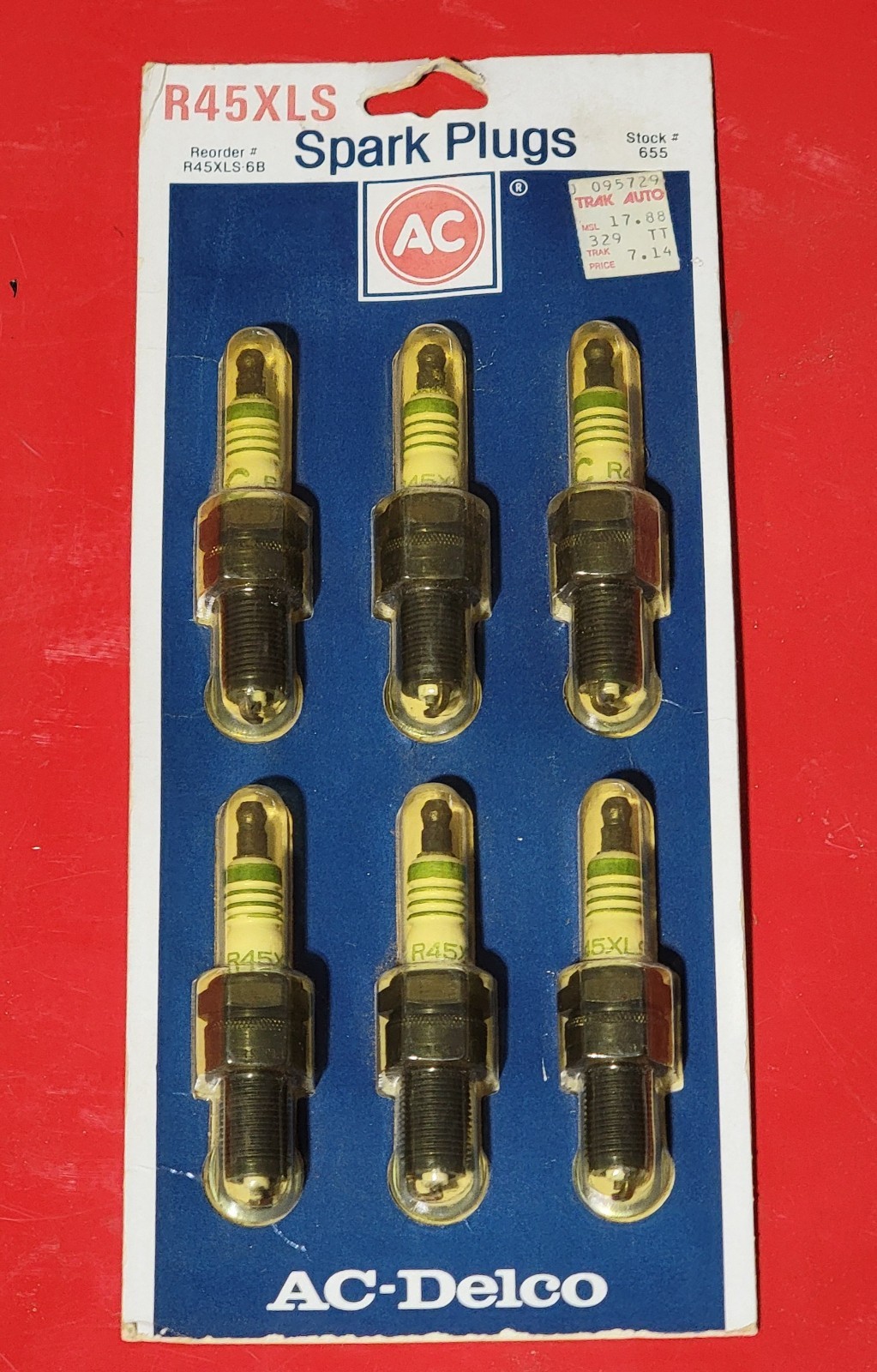 Vintage NOS AC-Delco Set Of 6 Spark Plugs R45XLS Stock #655