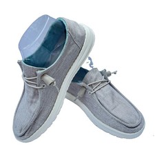 Hey Dude Wendy Women  s 7 Gray Aqua Slip On Lightweight Loafers Comfort Shoes