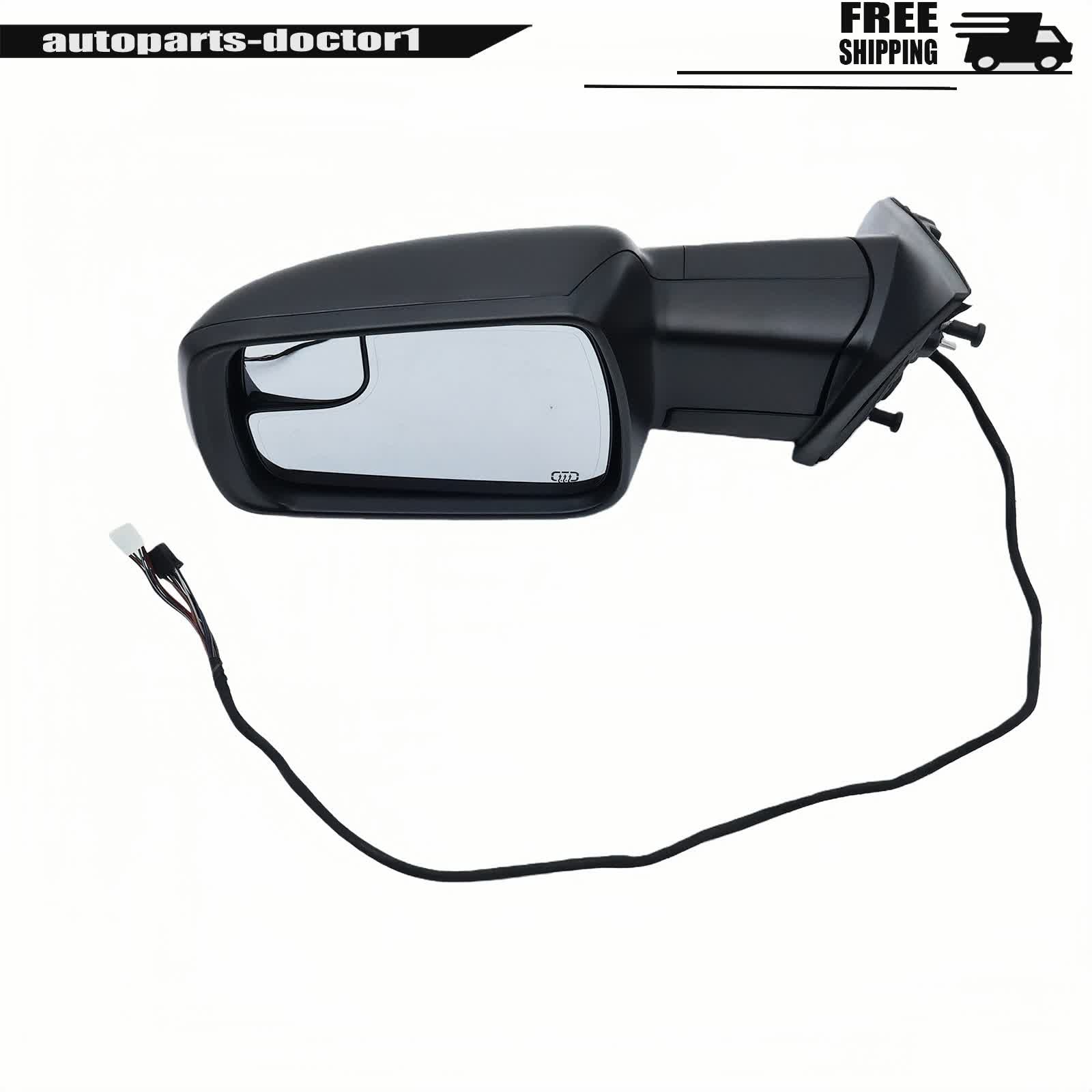 For 2019-2024 Ram 1500 Black Mirrors w/Heated Turn Signal Driver Side 10-Pins thumbnail 3