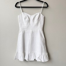 Reformation Porto White Linen Dress in Size XS US 0