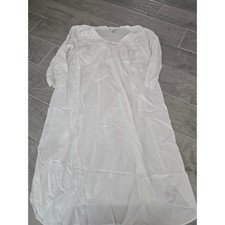 Oscar de la Renta White Cotton Eyelet Lace Nightgown Small Cottagecore Grandma