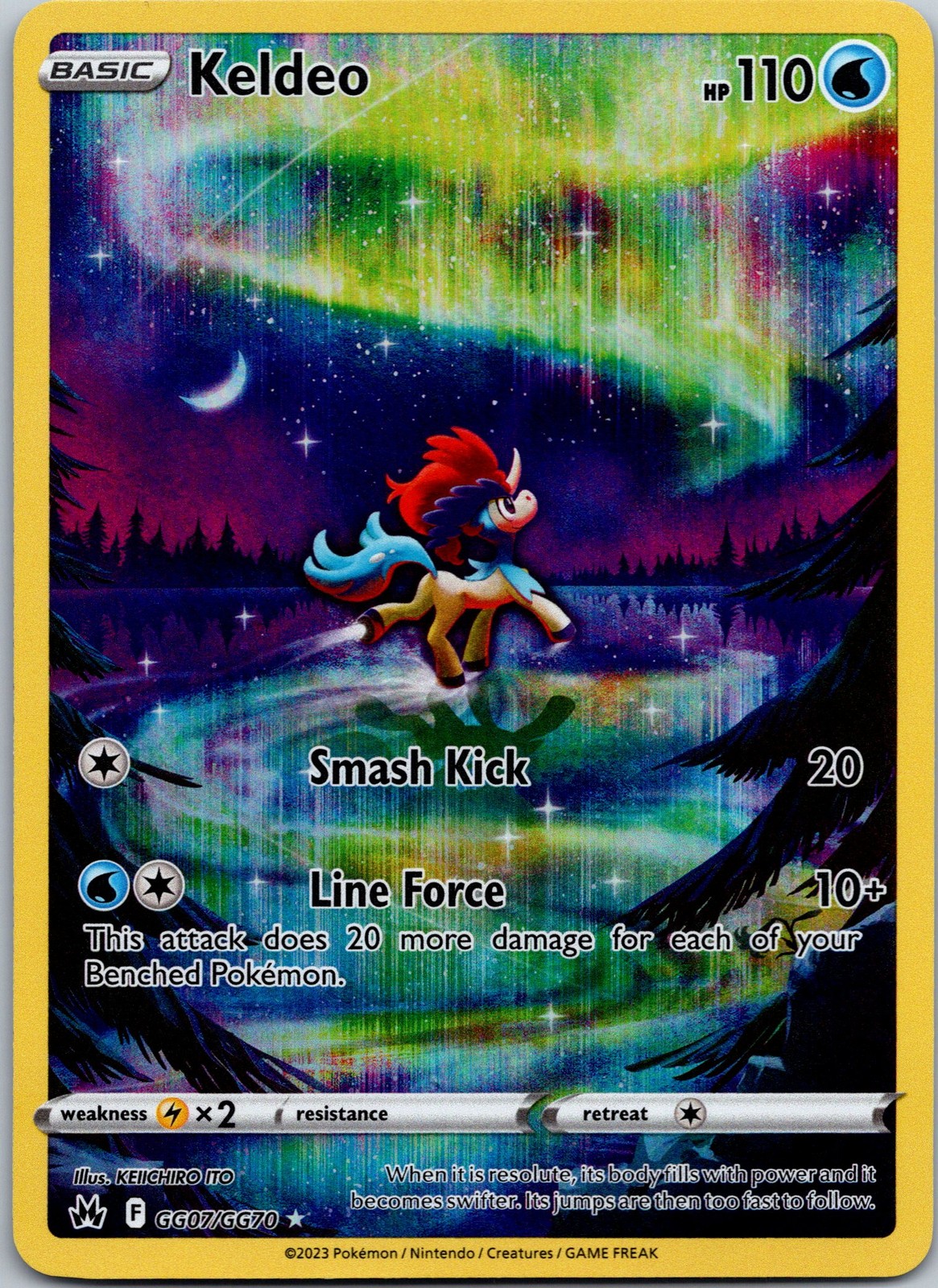 Pokemon Cards Crown Zenith: Galarian Gallery GG07/GG70 Keldeo NM