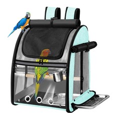 Bird Carrier Bag with Indestructible Stainless Steel Mesh, Bird Travel Cage w...