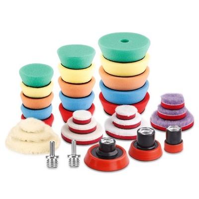 SPTA 35mm 55mm 75mm Polierpad Polierpads 32 Stk Kit Wollpad für Autopolierer