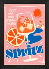 Spritz - Italy's Most Iconic Aperit Framed Wall Art Poster Canvas Print Picture