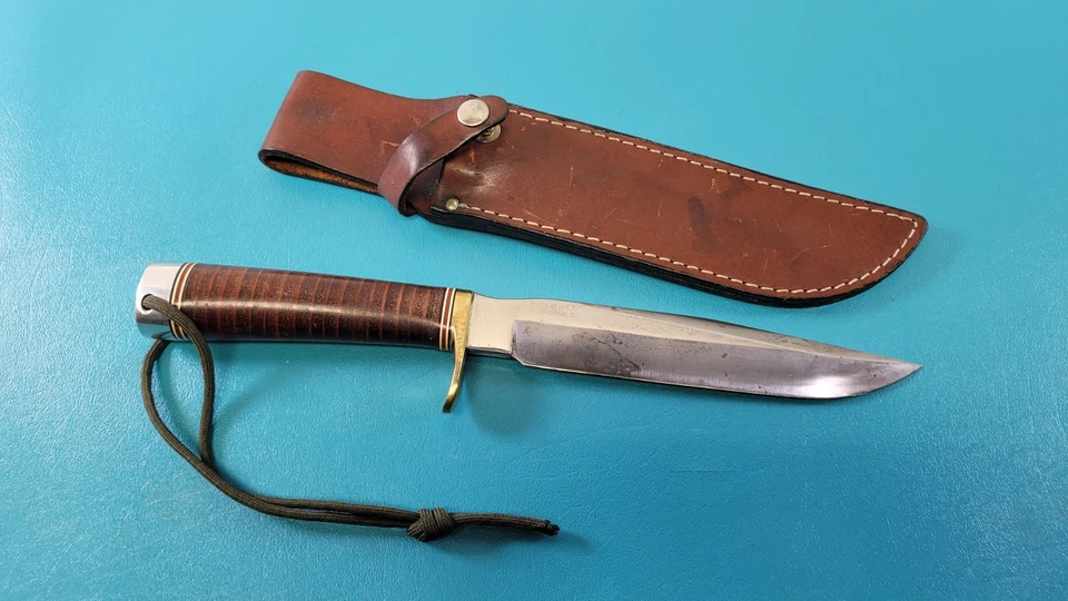 Cuchillos Blackjack Modelo 1-7 Cuchillo de Cazador Clásico Effingham IL y Funda TR538 Foto 4 de 4