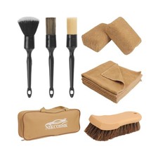 10PCS Car Cleaning Kit, Car Detailing Kit Interior Cleaner, Long Bristle Hors...