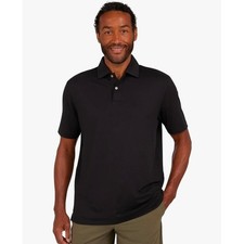 Chaps Mens Everyday Performance Polo Golf Shirt Jet Black Size Medium New
