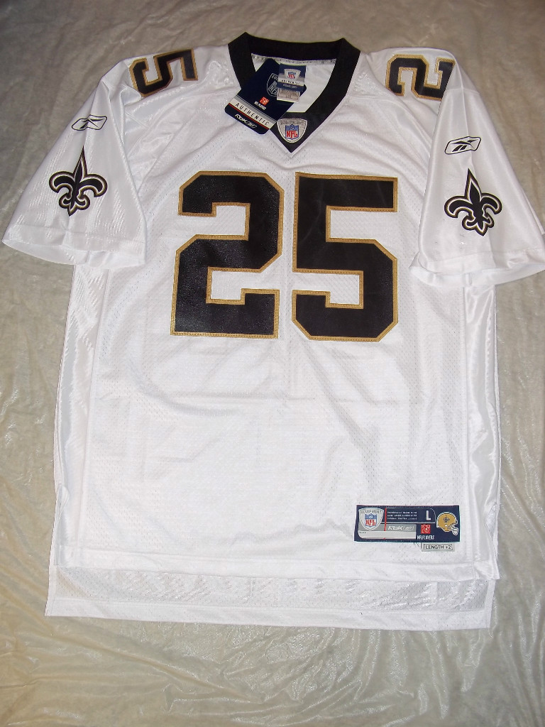 REGGIE BUSH #25 NEW ORLEANS SAINTS NFL PREMIER WHITE JERSEY