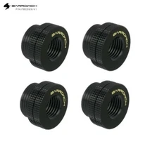 4 Pcs Barrow Barrowch G1/4" Fillport Fitting Bulkhead Pass Through Fitting Black