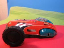 Vintage Niedermeier West German Tin Litho Toy "Tag-Along Racer Red Car 21