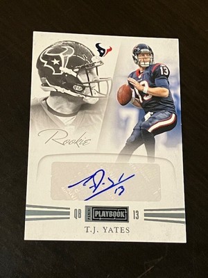 T.J. YATES auto rc 2012 Panini Playbook #d /25