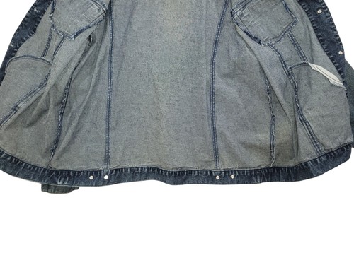Quacker Factory Denim Blue Jean Jacket Embellished Sequins Fleur-de-Lis Size L - Picture 11 of 18