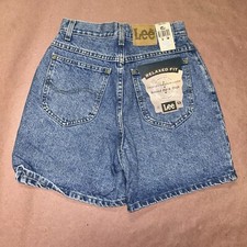 Vintage Lee Relaxed Fit Womens Denim Shorts, Deadstock NWT, Size 8