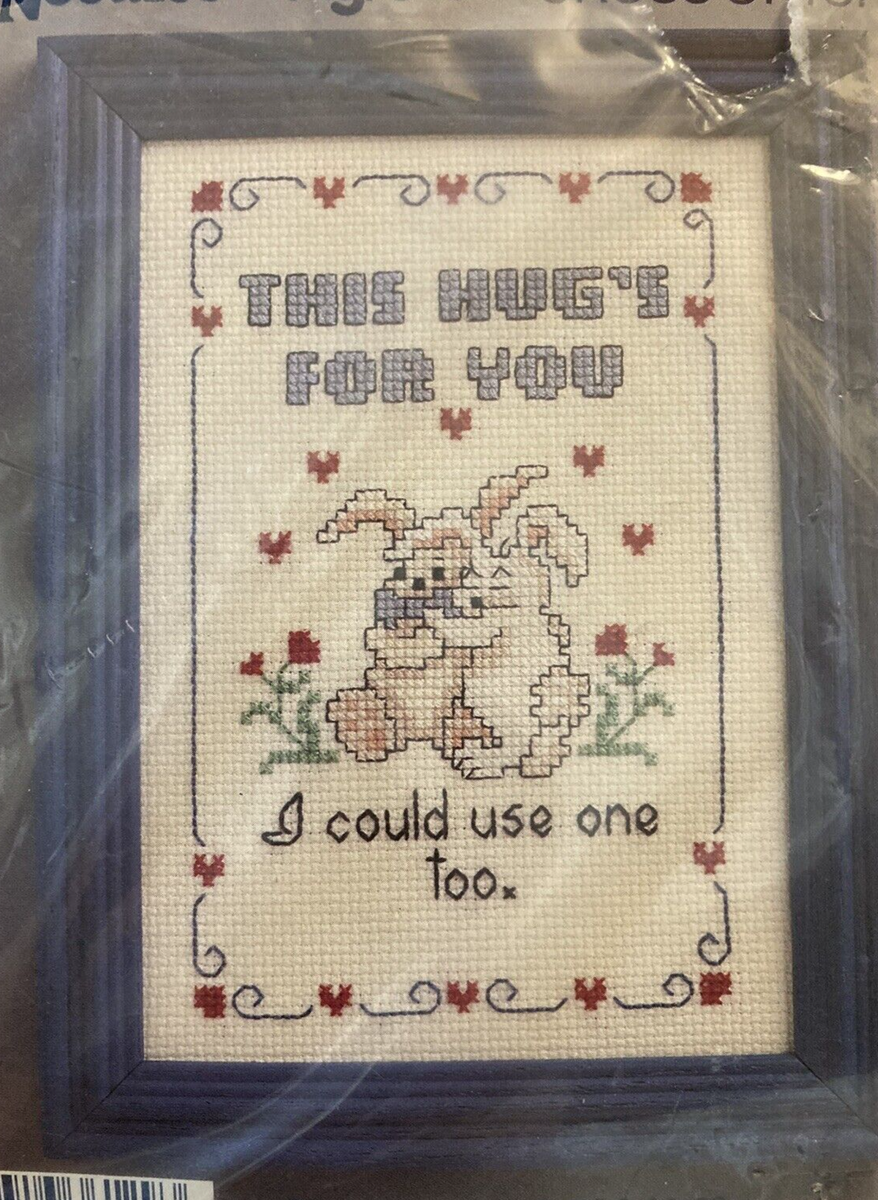 Three Needles Hugs 'I Could Use One, Too' cross stitch kit #36129