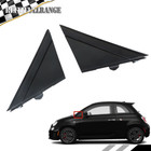 Door Mirror Flag Cover Molding Black Left&Right Side Pair For Fiat 500 2012-2019