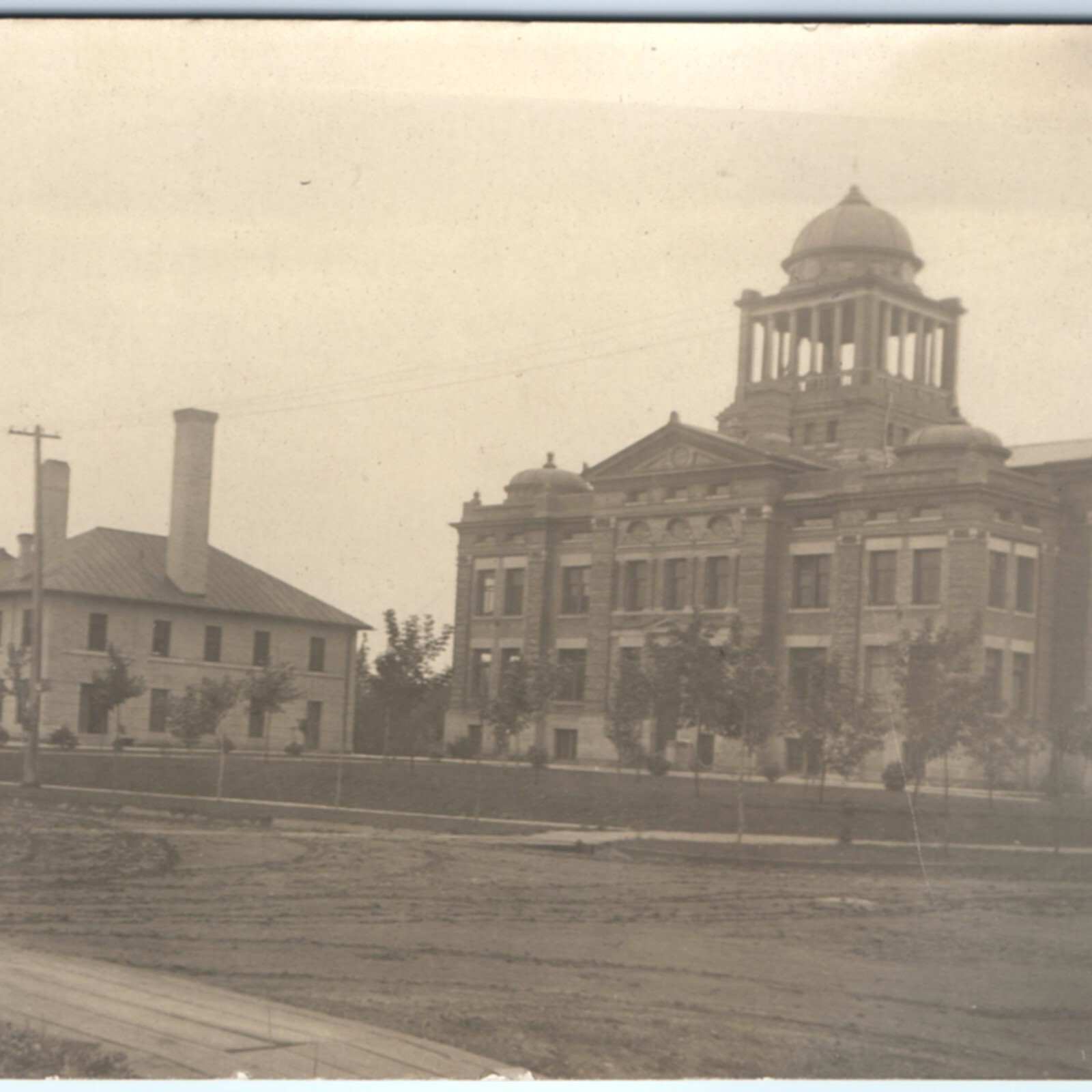 c1900s Crookston, Minn. RPPC Polk County Courthouse Real Photo UDB PC