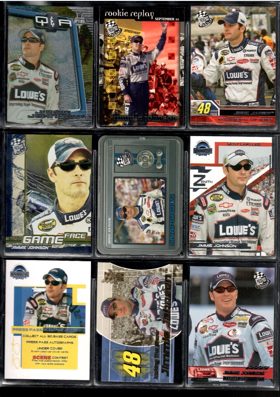 Jimmy Johnson Rookie Card Jimmie Johnson 25-card NASCAR Lot (NO DUPLICATES) LOT D | eBay