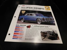 1967-1973 Rover P5B Coupe Spec Sheet Brochure Photo Poster 68 69 70 71 72