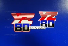 1986 Yamaha YZ80 2pc perforated tank graphics 86' decals stickers kit MX YZ 80