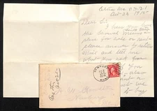 Newburgh ME Amos W. Knowlton* 1915 Rev. Wm. H. Mills ALS re: Real Estate