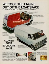 1968 Ford Motor Company Van 60s Vintage Print Ad Econoline Auto Truck Cars