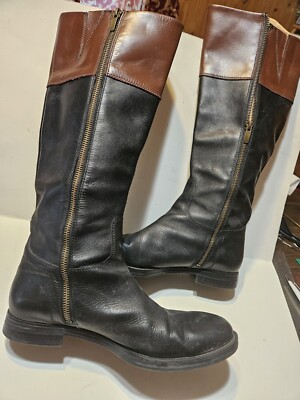 Boots Ladies 9M Leather Enzio Angiolini Eaellerby Colorblock Equest EUC 1020L 