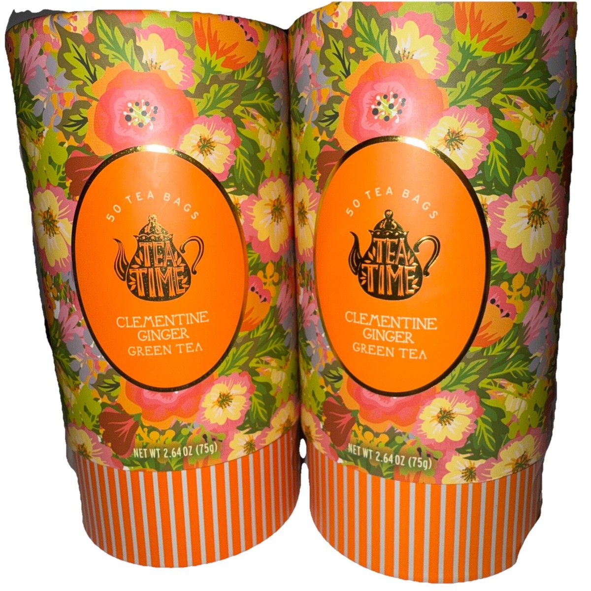 TEA TIME 🫖 CAFFEINATED 🫖 CLEMENTINE GINGER GREEN TEA - 2 tubes