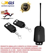 RICEVENTE 2 CANALI CON CUSTODIA + 2 TELECOMANDI 433 MHZ CANCELLI SERRANDE LUCI