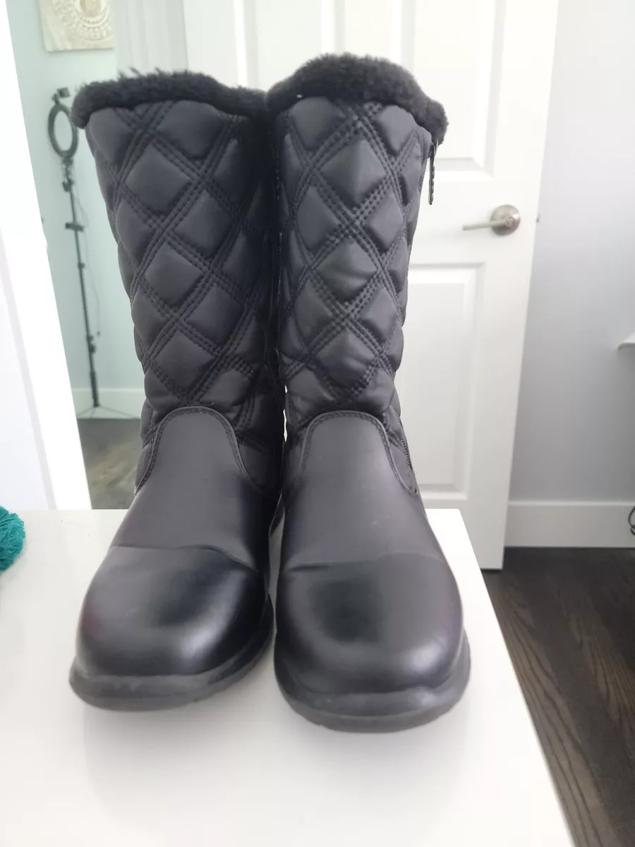 totes Women s Jodi Black Waterproof Winter Boots Size 10W