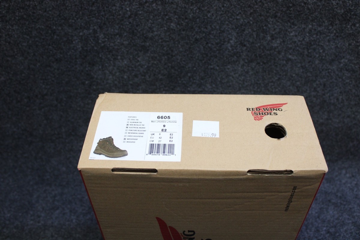 Red Wing Shoes 6605 Size 9 EE TRBO 5 Inch Safety Toe Hiker Men EH
