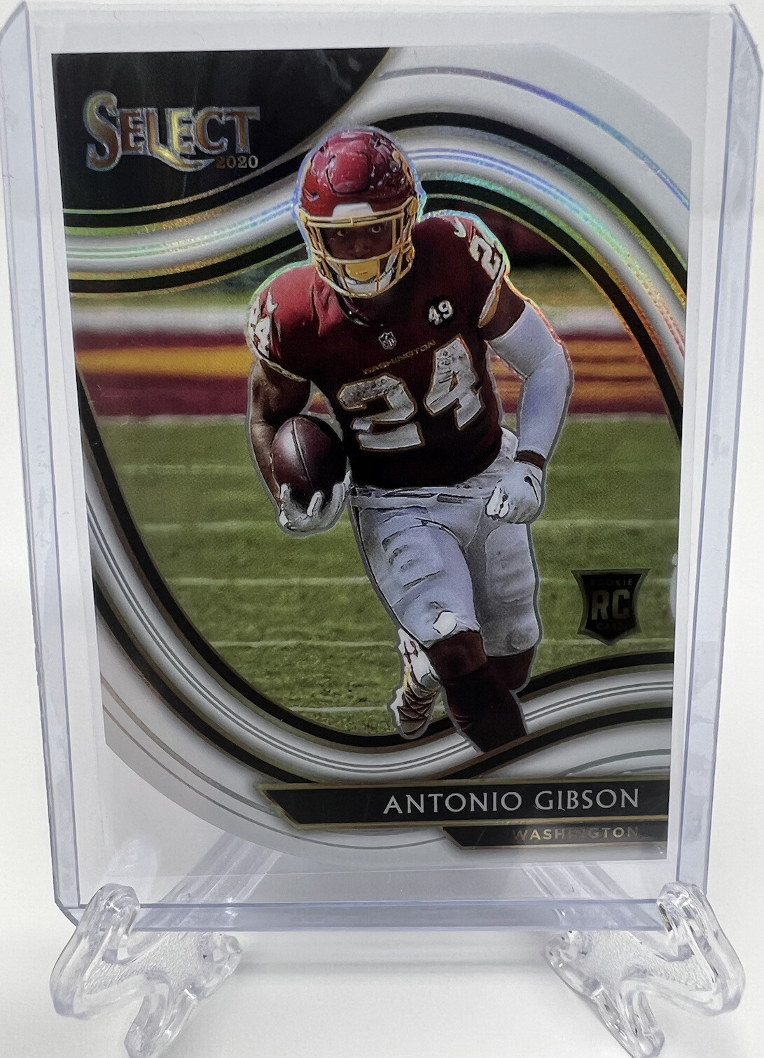 2020-21 NFL Panini Select Antonio Gibson #372 White Die-Cut Rookie RC Commanders