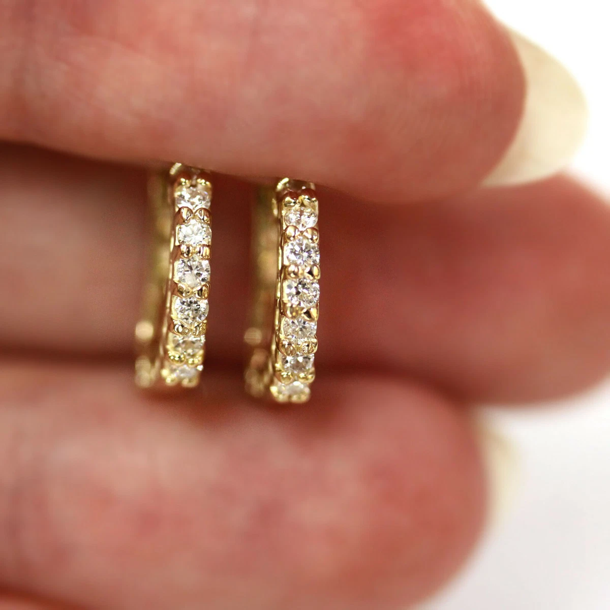 Semi Hoop Earring Yellow Gold