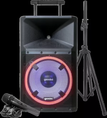 Gemini GSP-L2200PK 15" Ultra Powerful Bluetooth 2200 Watt Peak Speaker with P...