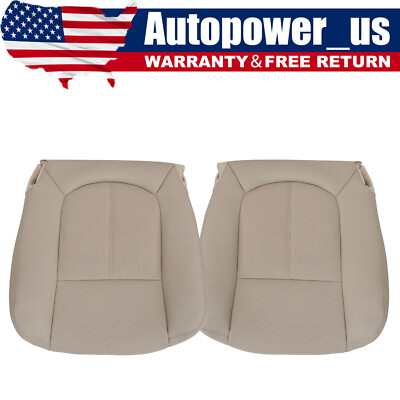 11-16 For Ford F250 F350 Lariat Driver & Passenger Bottom Leather Seat Cover Tan