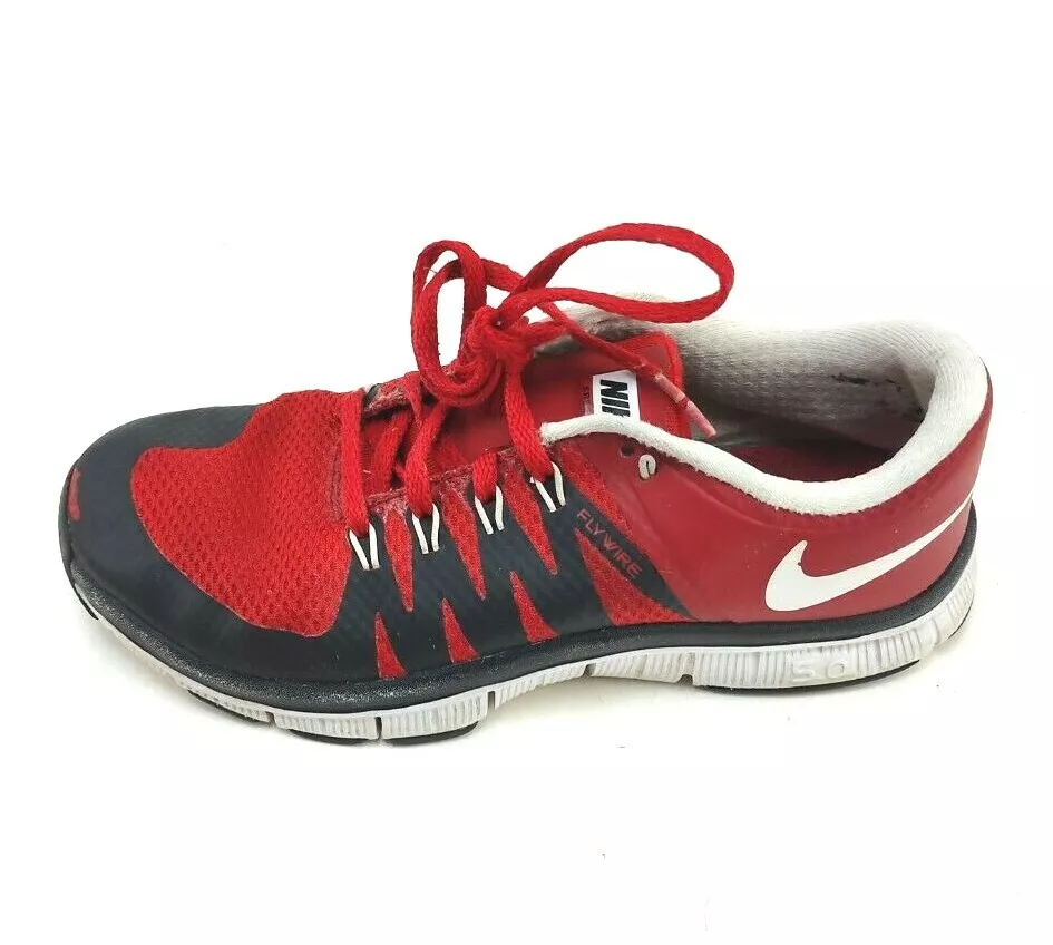 Nike Free Run 5.0 Flywire Running Sneakers Red White Youth US Size