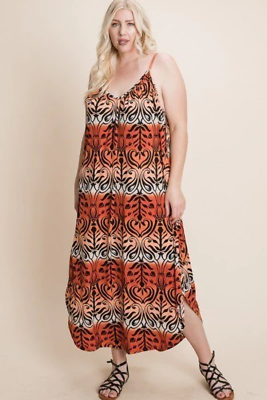 plus size ombre maxi dress Fasheabe Sunset Ombre Multi Color Halter Maxi Dress