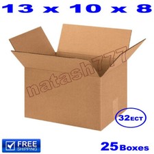 25 - 13x10x8 Cardboard Boxes 32-ECT Mailing Packing Shipping Corrugated Carton
