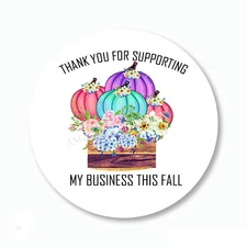 Thank You for Supporting my Small Business Stickers Envelope Seals Autumn Labels