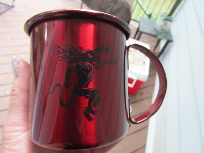 Fireball Whisky Mule Cup Mug Red Metal Metallic