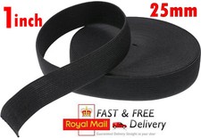 Black Elastic 25mm Woven Elastic 1 inch Wide High PREMIUM Quality