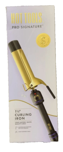 Hot Tools Pro Signature Series 1-1/2" gold curling iron 1.5 in Salon Quality
