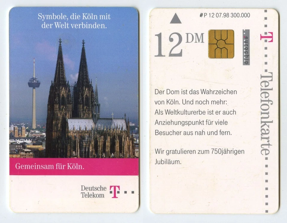 118711 - Kölner Dom, 750jähriges Jubiläum - alte Telefonkarte - Bild 1 von 1