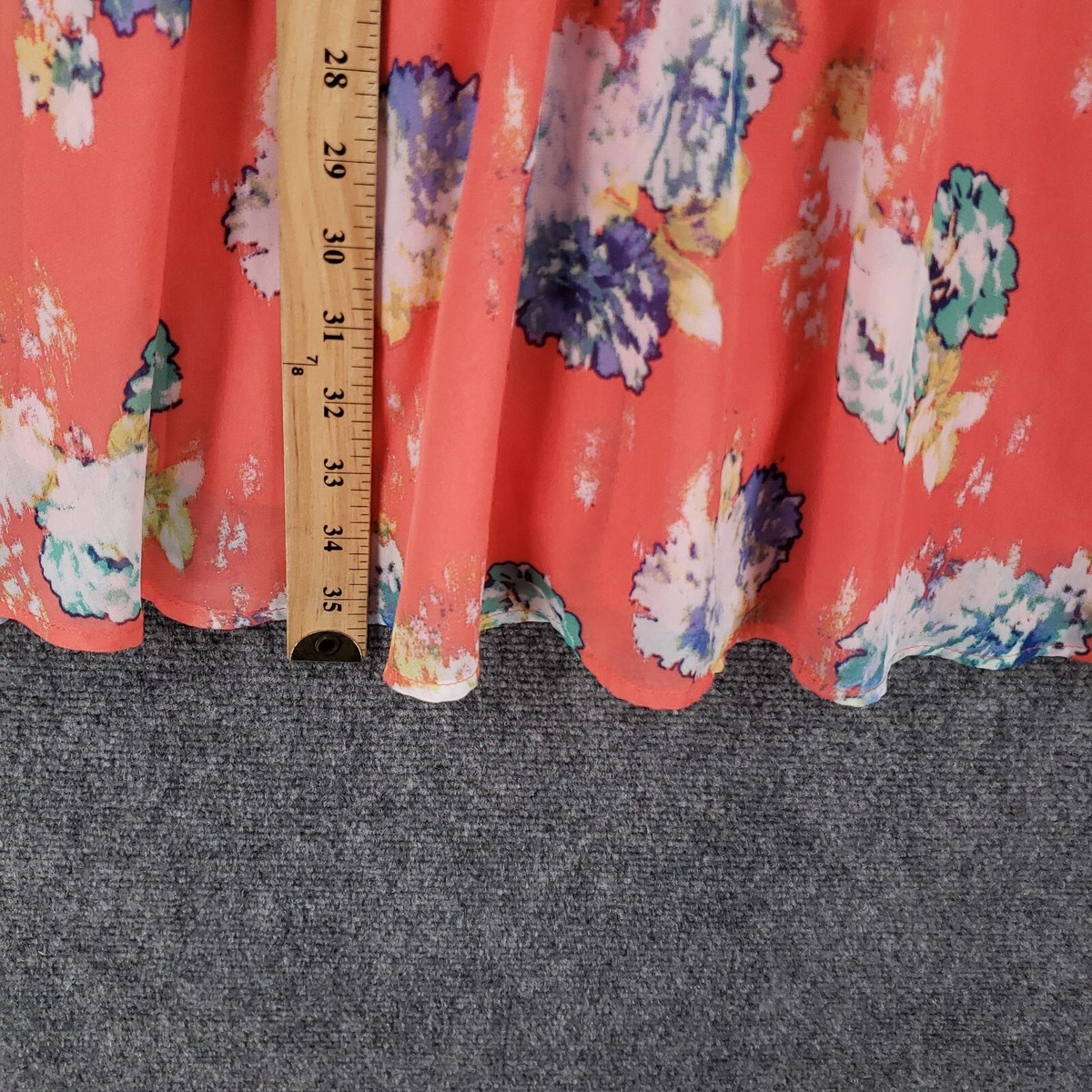 Robe Courte Sans Manches Lush Orange En Chiffon - Taille L - Occasion Excellent état