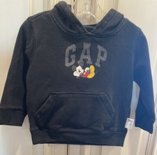 Gap / Disney Mickey Mouse Hoodie Toddler 2 Years Black Sweatshirt Pullover