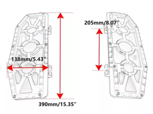 MX Style Front&Rear Floorboard Foot Peg Mounts Kit For Harley Touring Road Glide - Picture 5 of 16