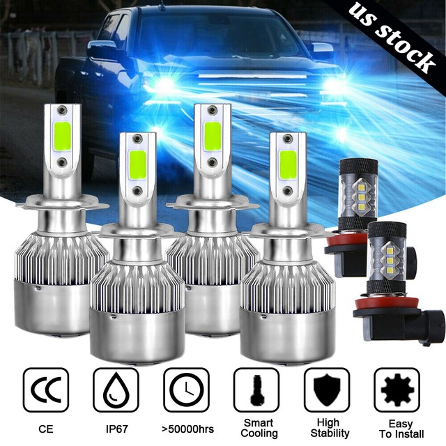 For Mercedes Benz C300 C350 2008 2009 2010 Combo LED Headlight + Fog